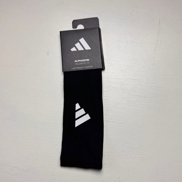 Adidas  Wide Athletic Sporty Athleisure Gym Style Black Headband NWT - Picture 1 of 6